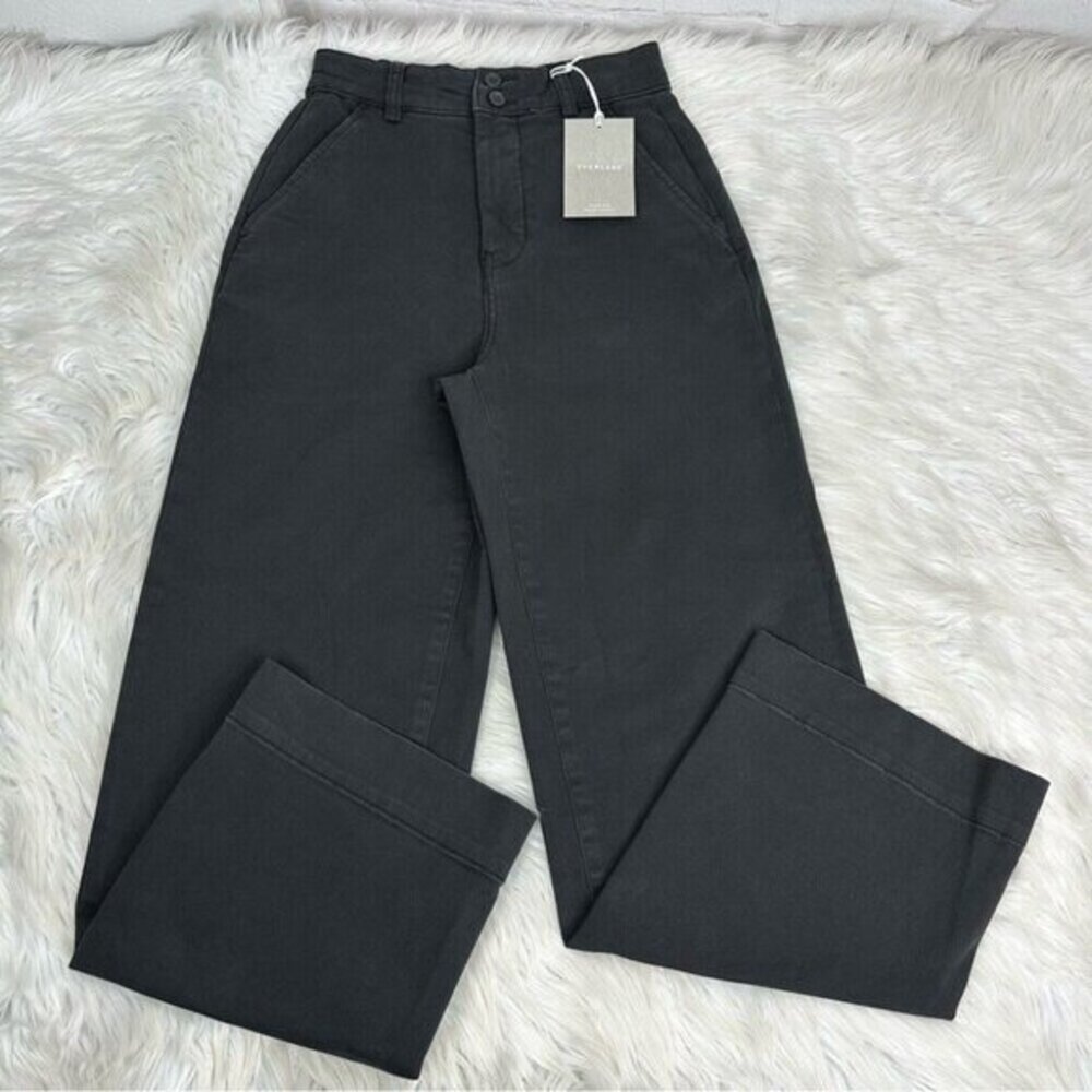 Everlane Women’s NWT Black The Wide-Leg Crop Minimalist Pant‎ Jean 0/W25/L28.5